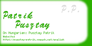 patrik pusztay business card